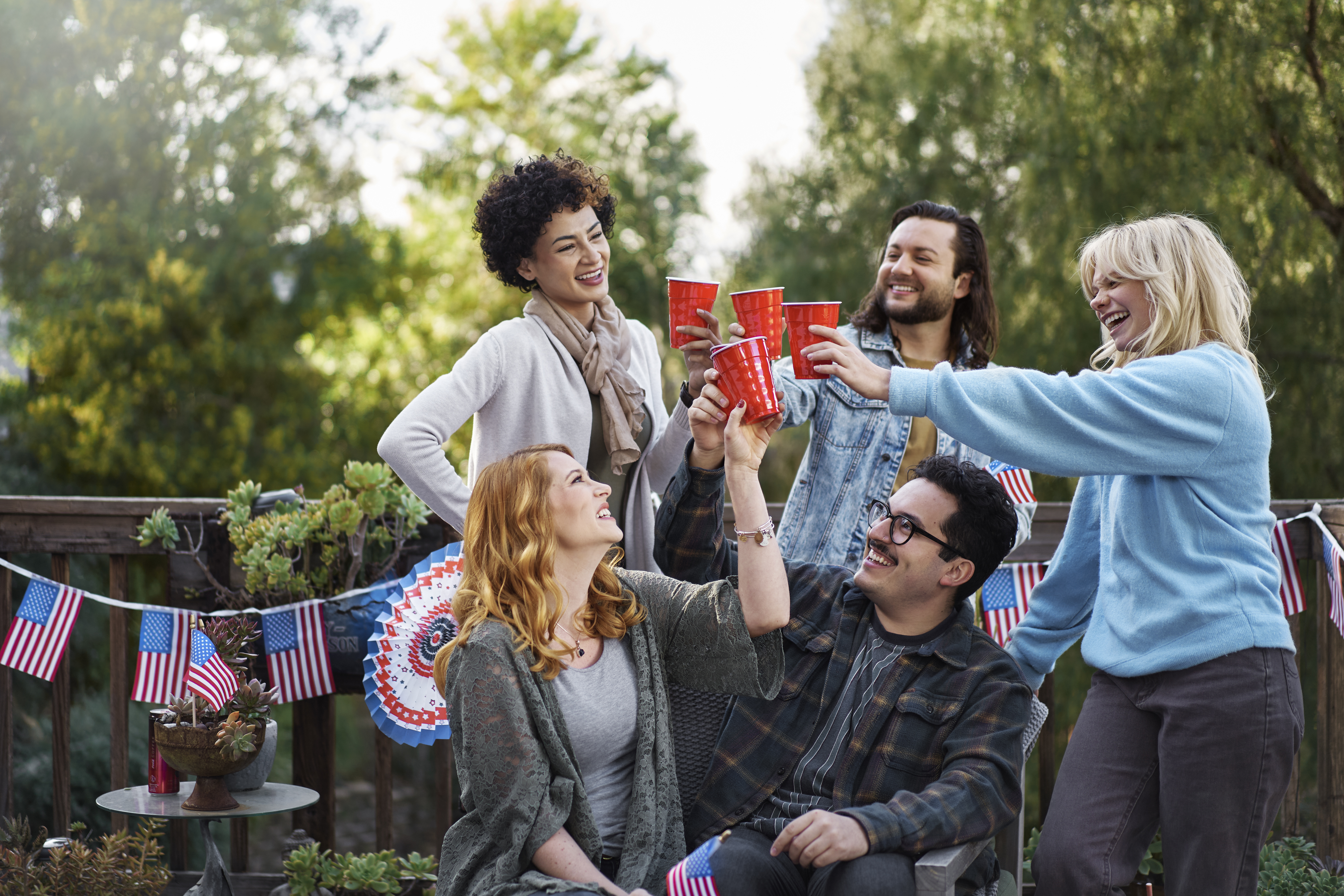 Australia Day BBQ catering with sausages and pavlova